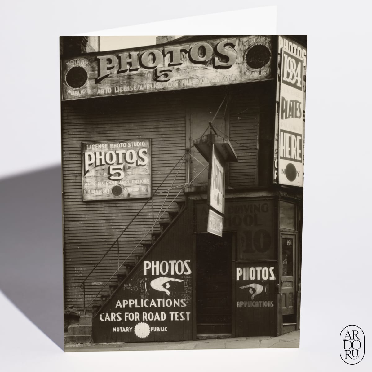 License Photo Studio, New York by Walker Evans