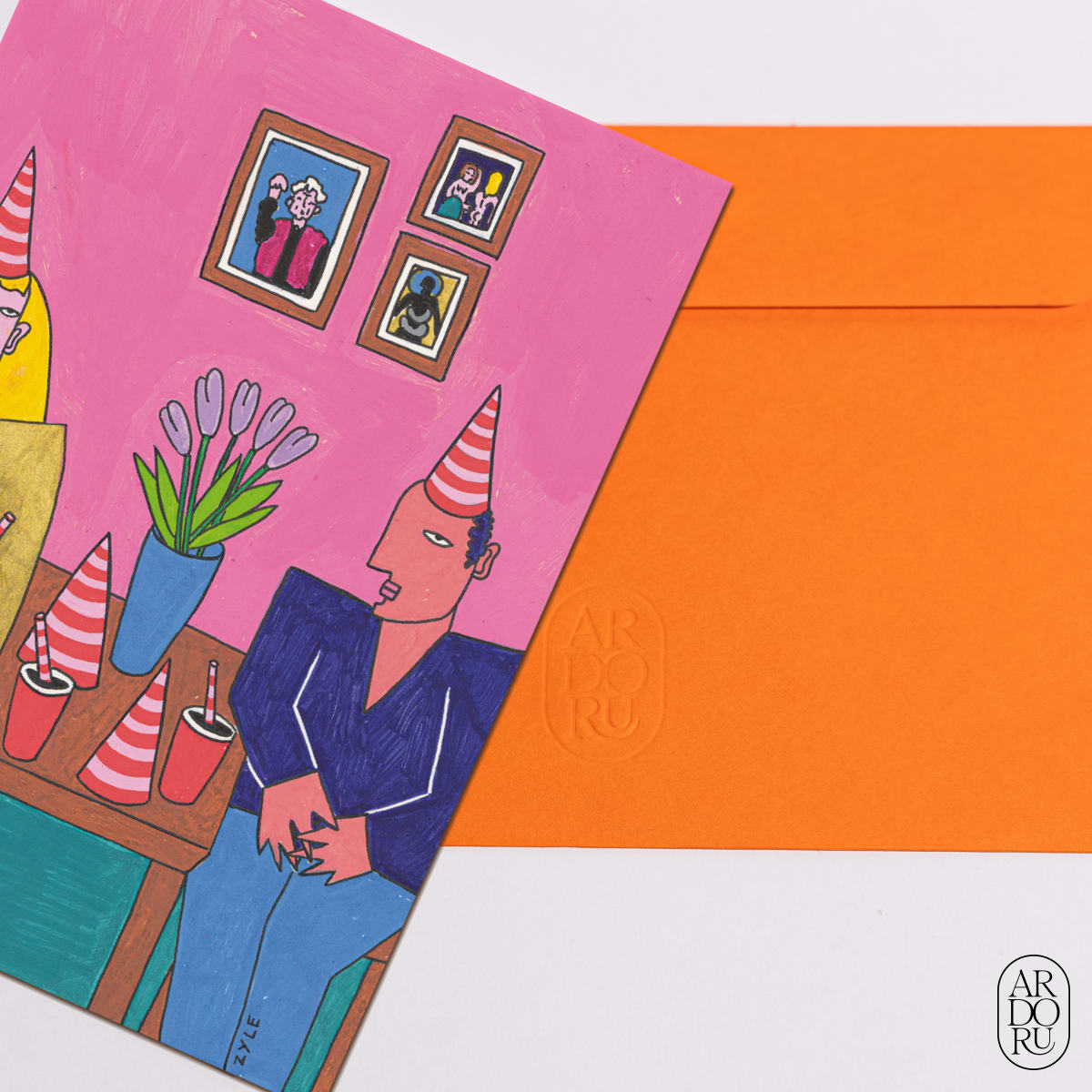 Congratulations Keepsake Greeting Card - Two People at Party - Funny