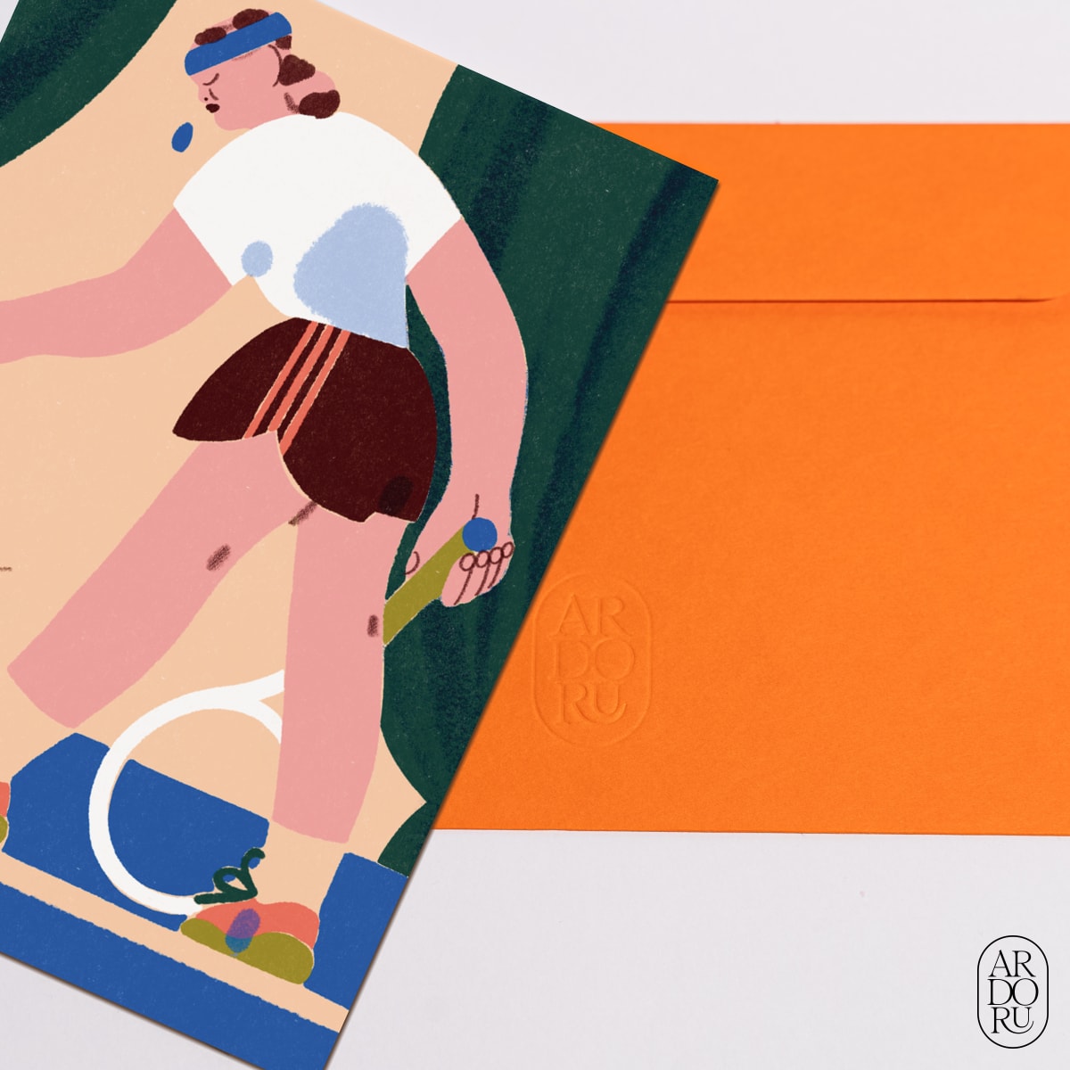 Summer Keepsake Greeting Card - Tennis Player
