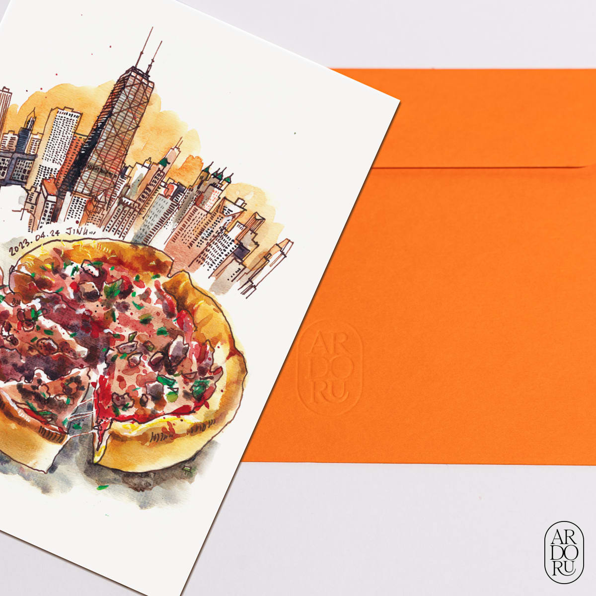 Just Because Keepsake Greeting Card - Chicago Deep Dish Pizza