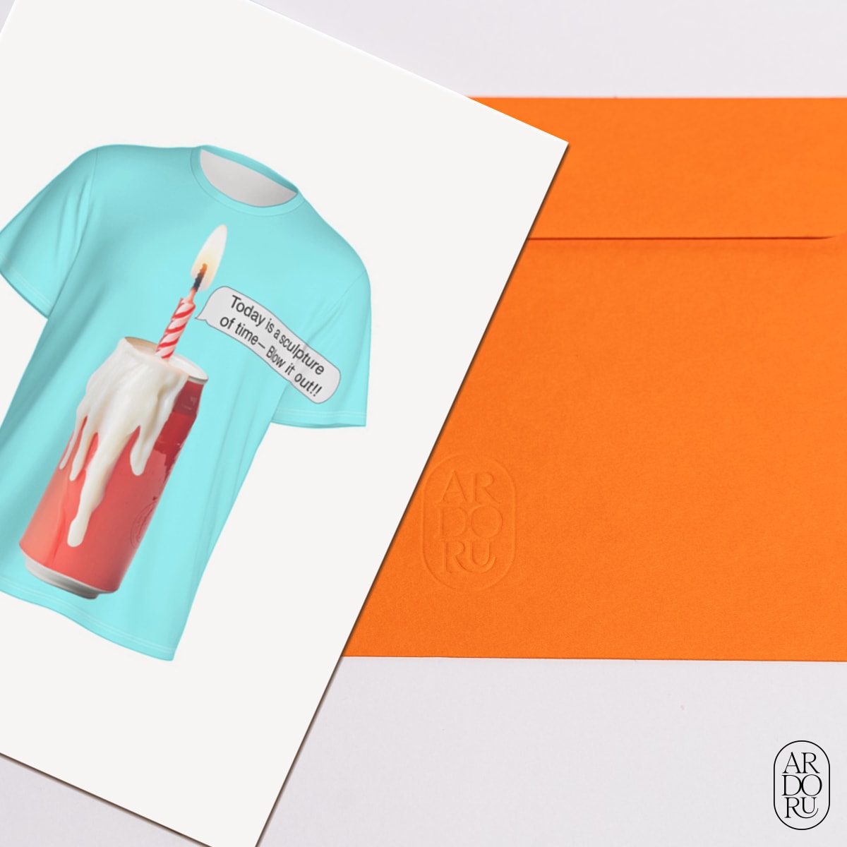 Love Keepsake Greeting Card - Funny Soda Sculpture of Time