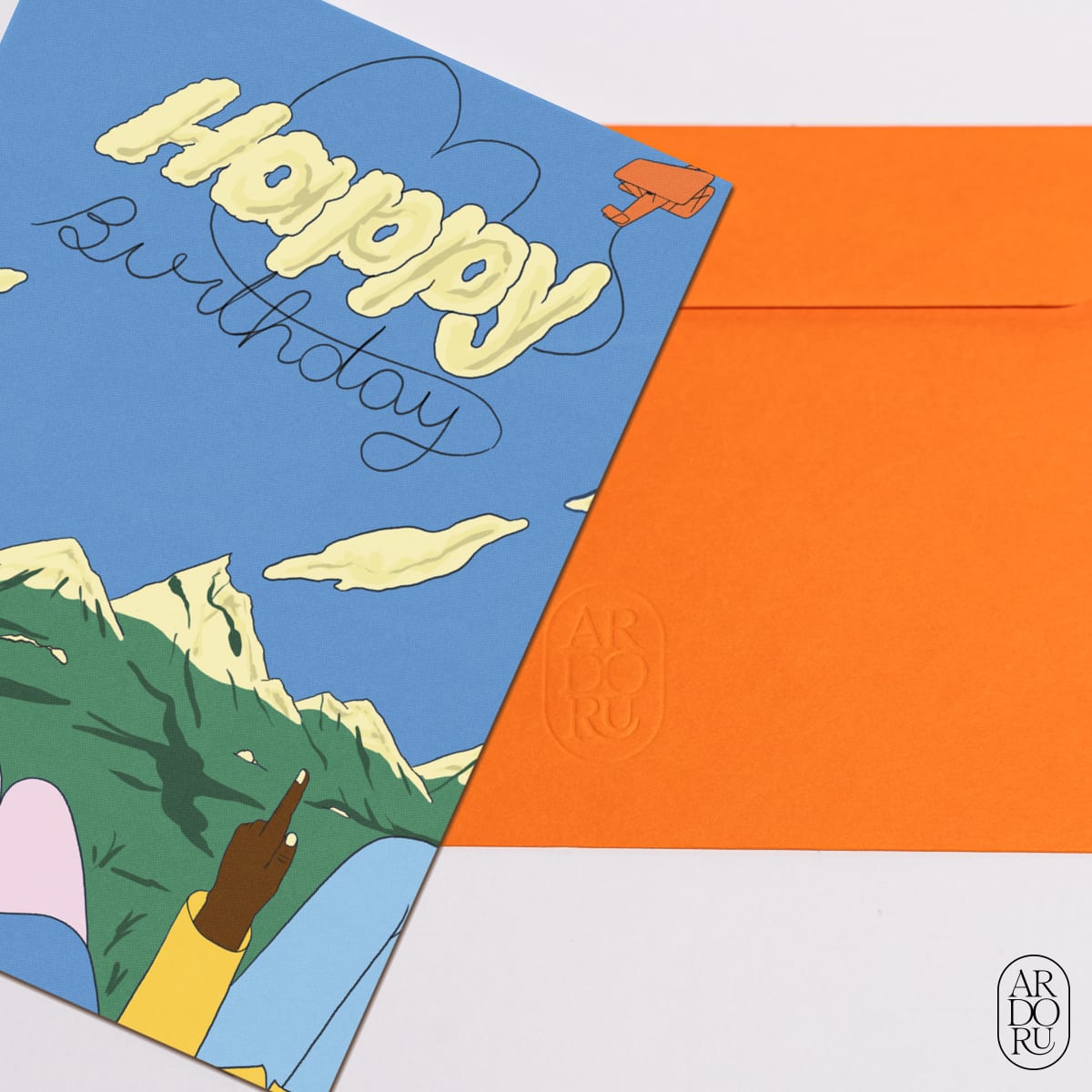 Birthday Keepsake Greeting Card - Mountain Landscape