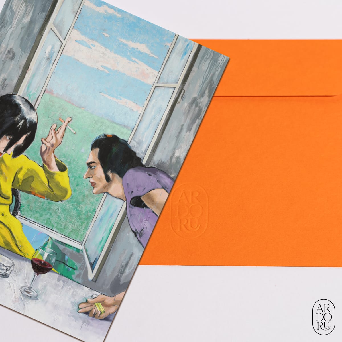 Love Keepsake Greeting Card - Couple at a Window