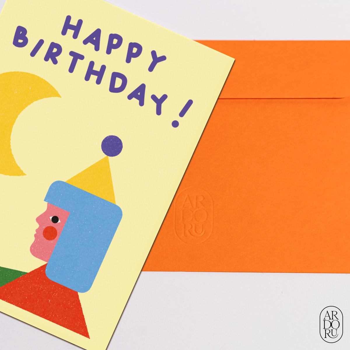 Birthday Keepsake Greeting Card - Moon Balloon