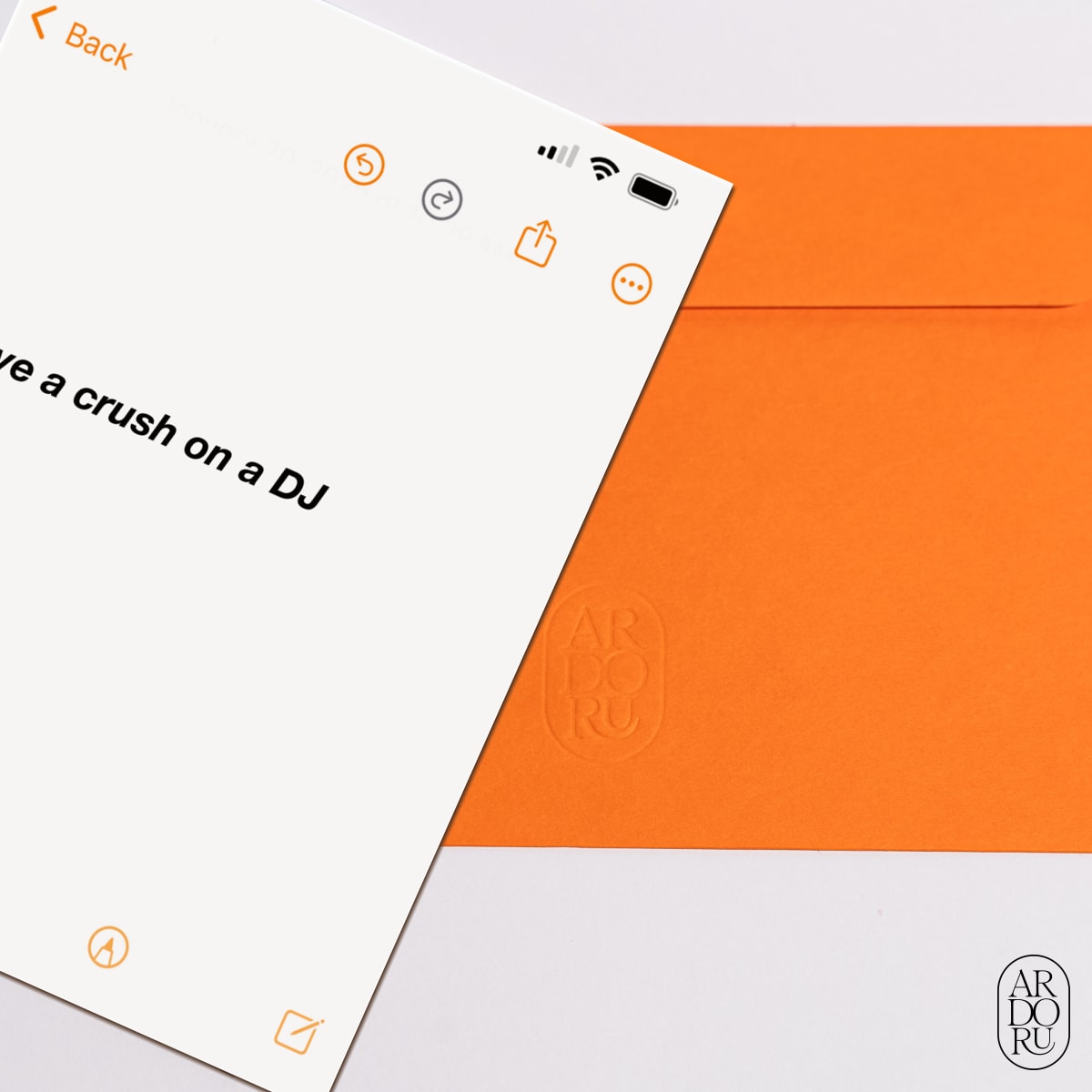 Love Keepsake Greeting Card - I Have A Crush On A DJ