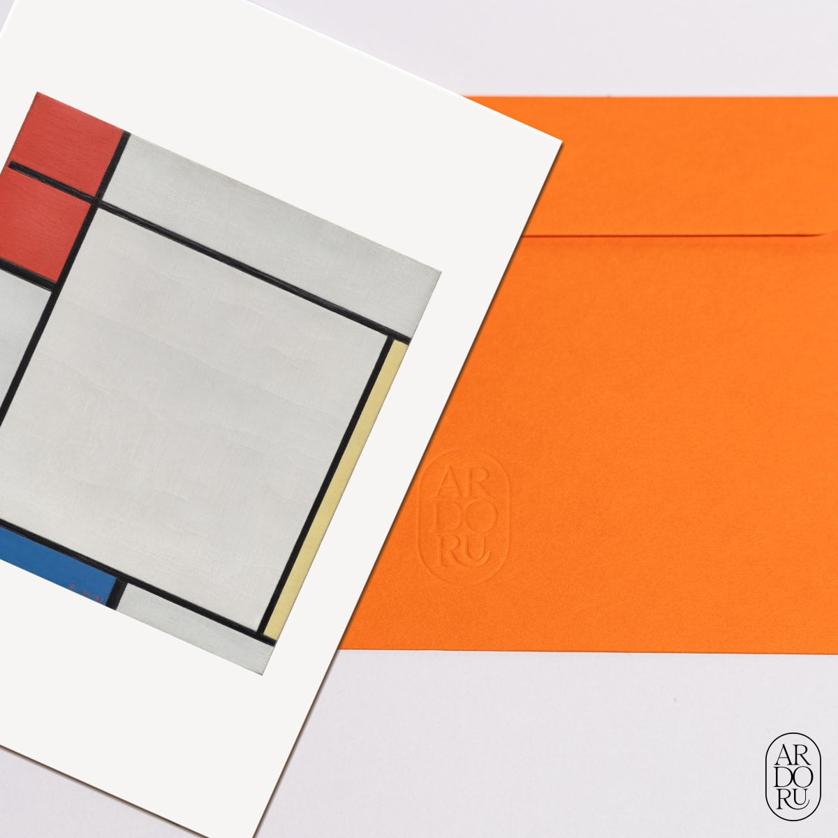 Just Because Keepsake Greeting Card - Composition with Red, Yellow