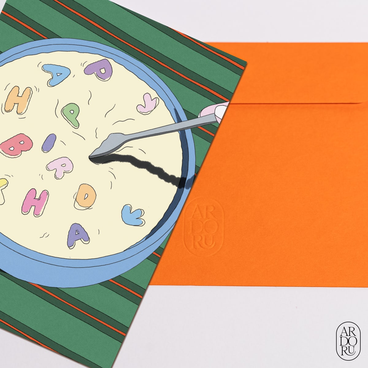 Birthday Keepsake Greeting Card - Alphabet Soup
