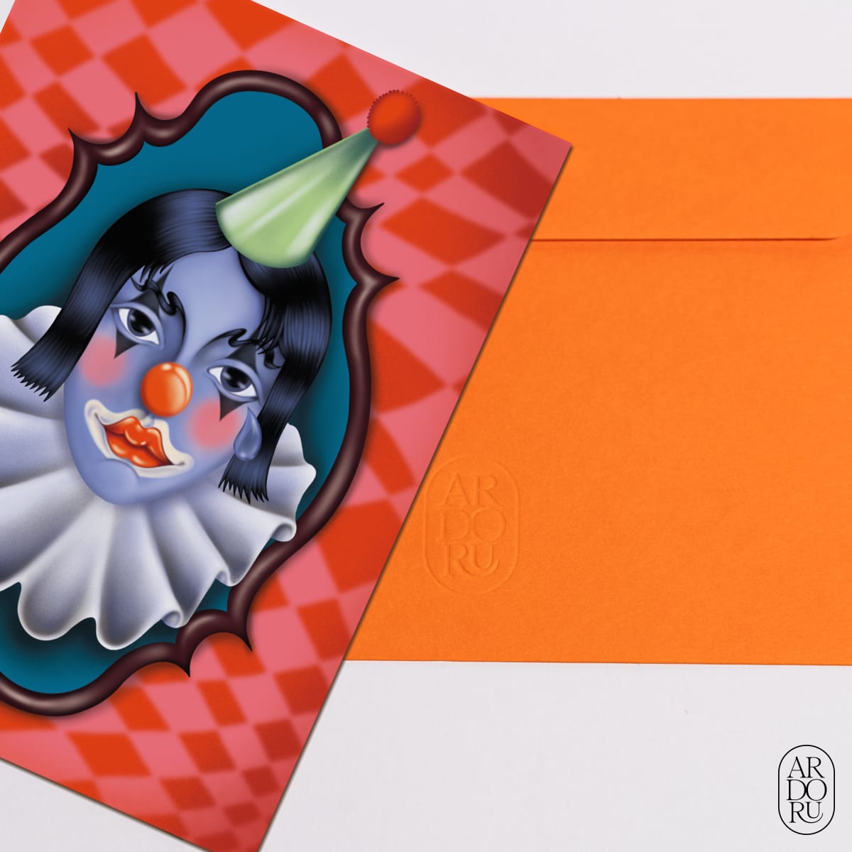 Birthday Keepsake Greeting Card - Sad Clown