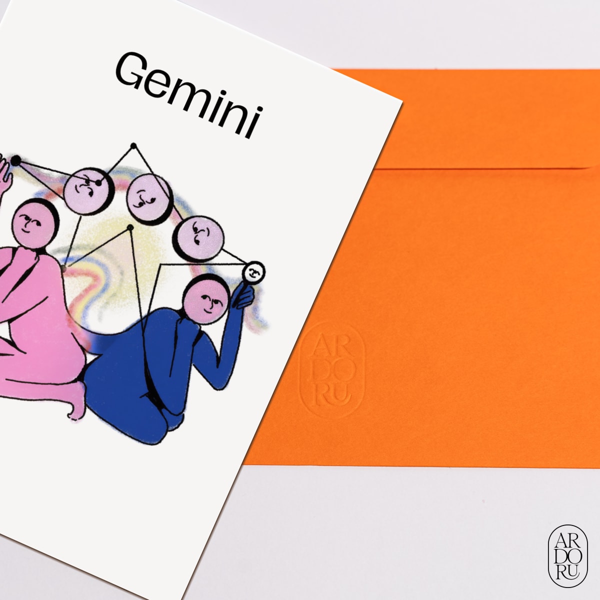 Birthday Keepsake Greeting Card - Zodiac Sign - Gemini