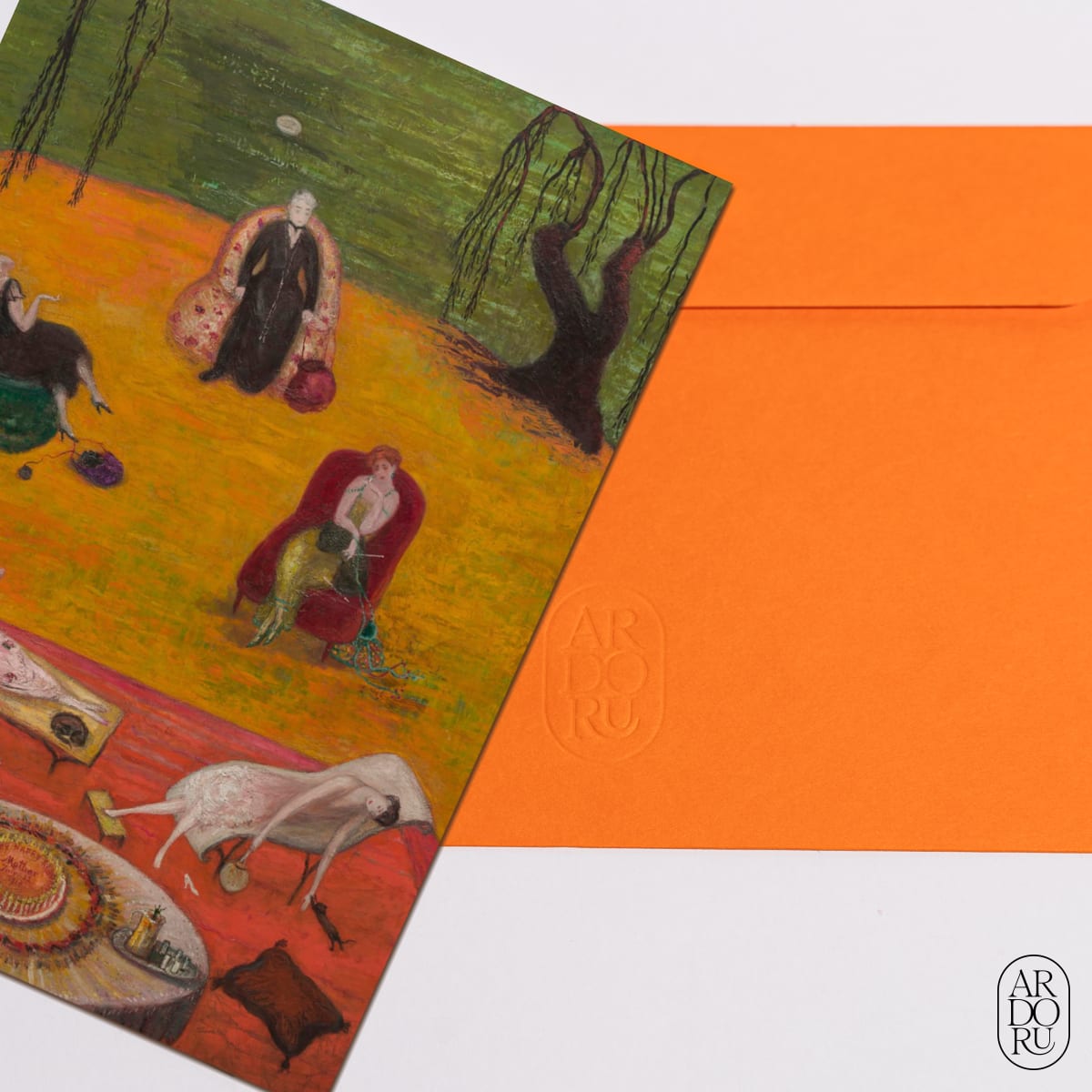 Just Because Keepsake Greeting Card - Surreal Figures Gathering