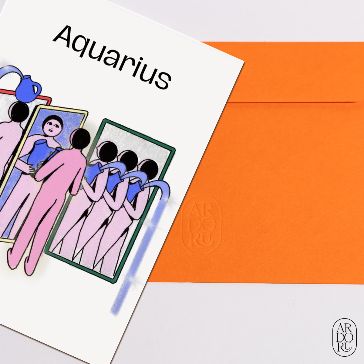 Birthday Keepsake Greeting Card - Zodiac Sign - Aquarius