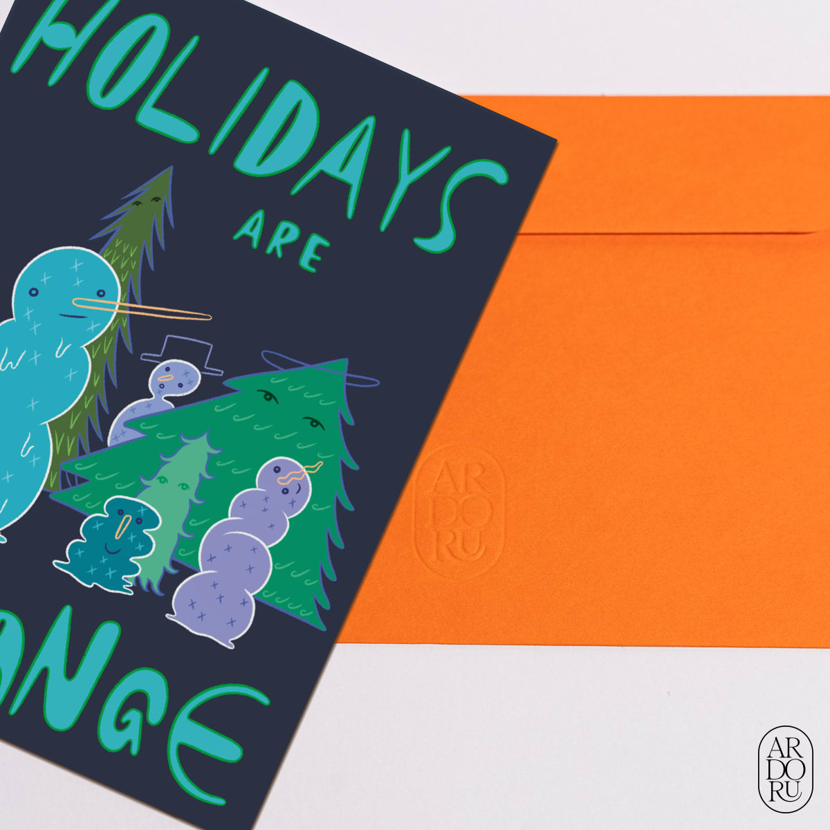 Holiday Keepsake Greeting Card - Snowmen - Holidays Are Strange