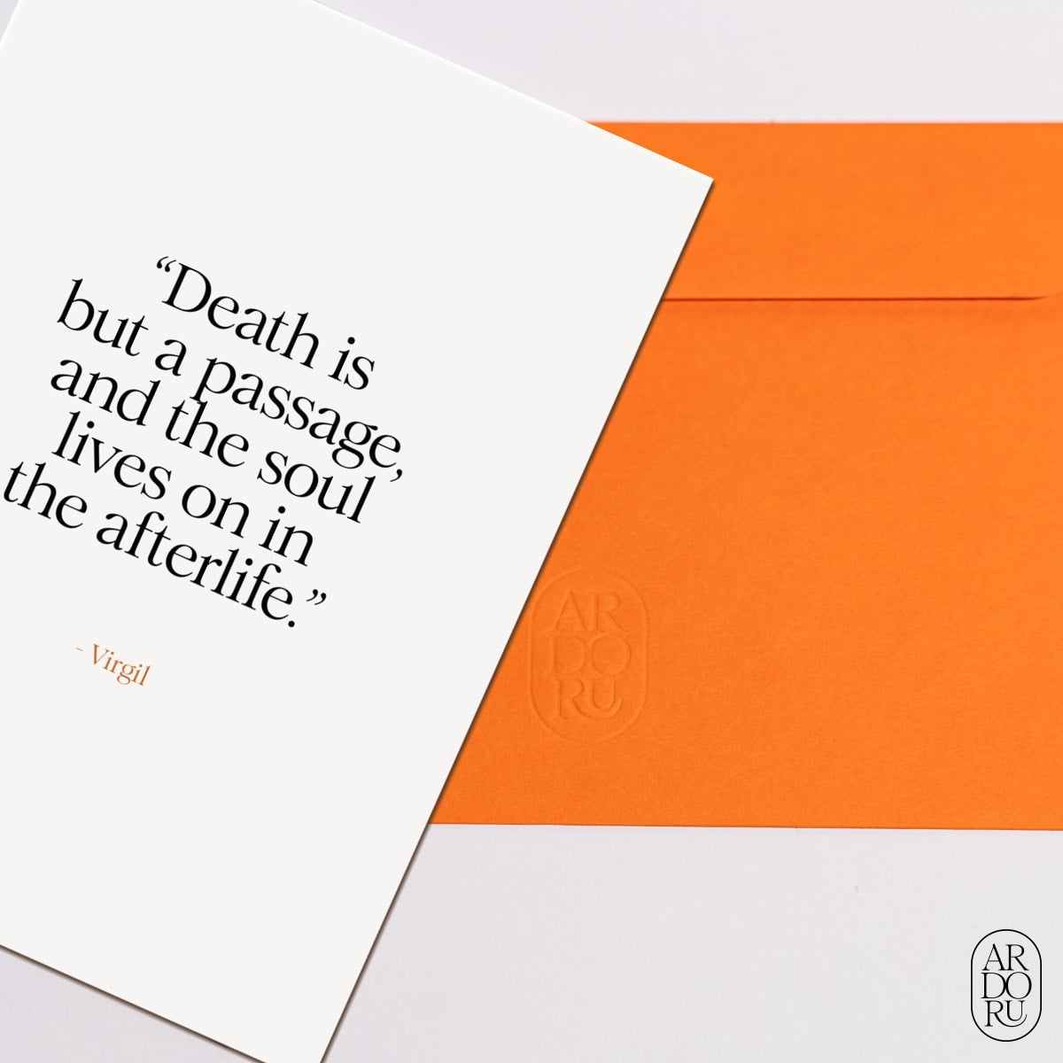 Sympathy Keepsake Greeting Card - Virgil Quote
