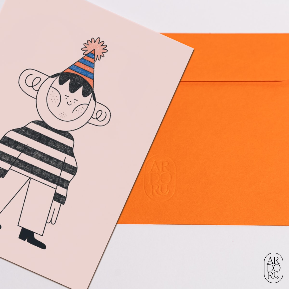 Birthday Keepsake Greeting Card - Birthday Boy in Party Hat