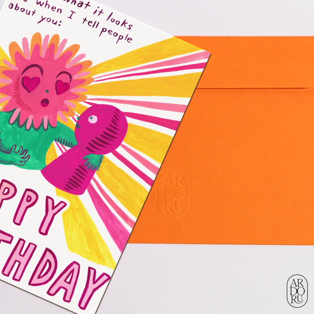 Birthday Keepsake Greeting Card - Tell People About You - Admiration