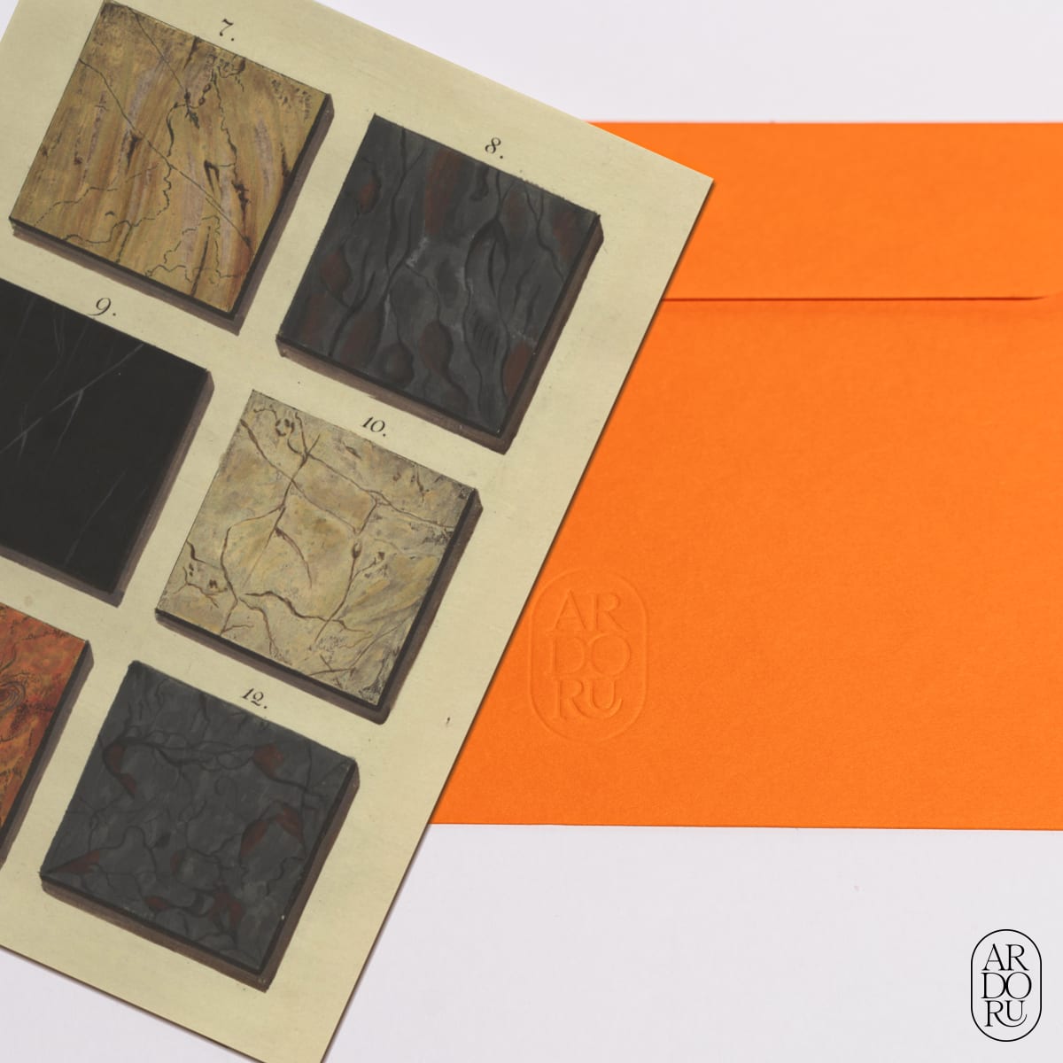 Thinking of You Keepsake Greeting Card - stone/wood texture samples