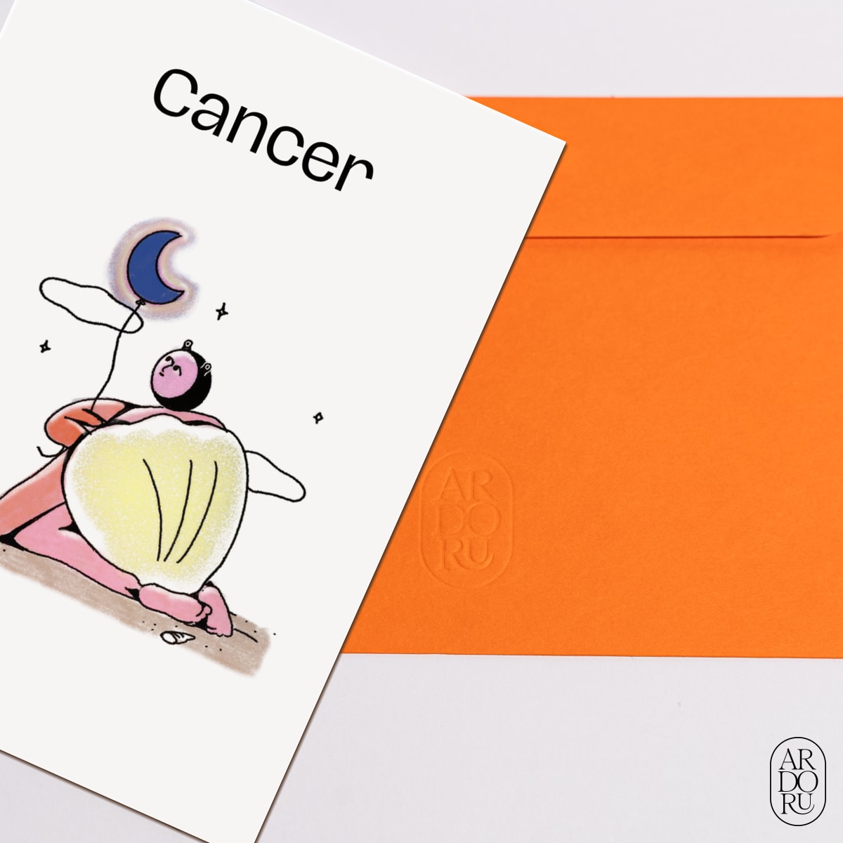 Birthday Keepsake Greeting Card - Zodiac Sign - Cancer
