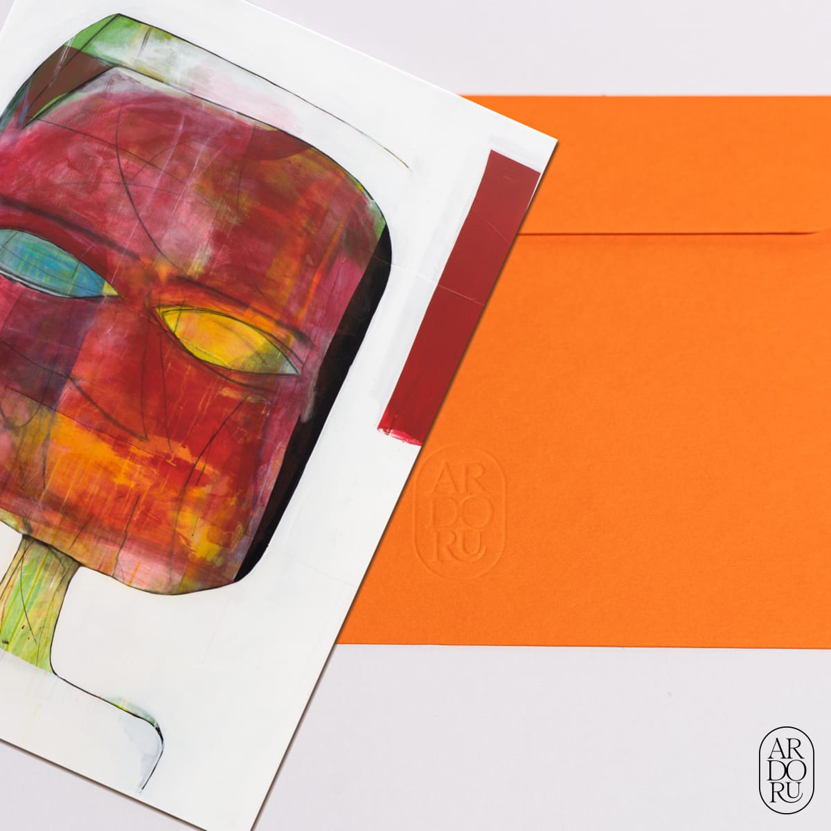 Just Because Keepsake Greeting Card - Abstract Face