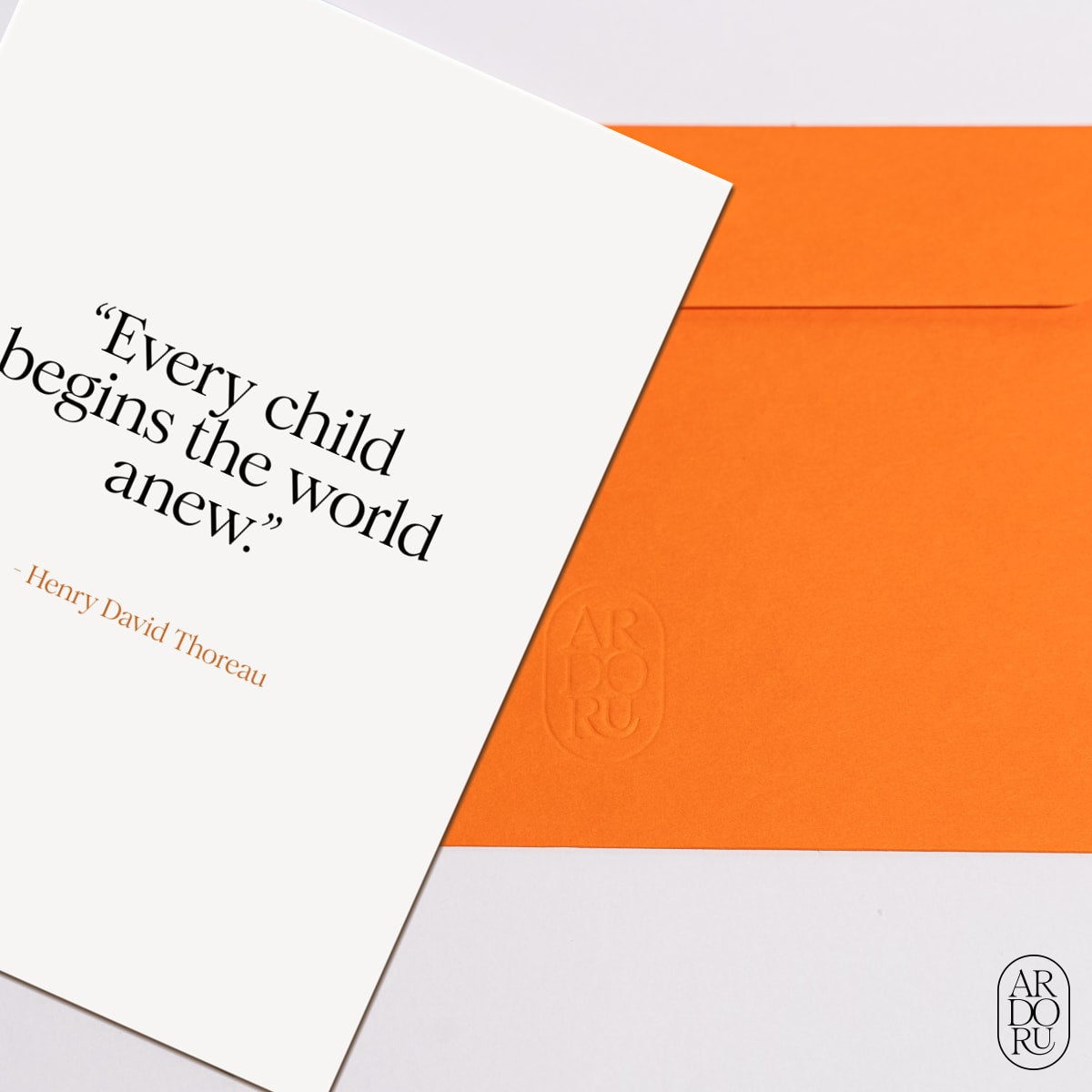 Baby Keepsake Greeting Card - Henry David Thoreau Quote