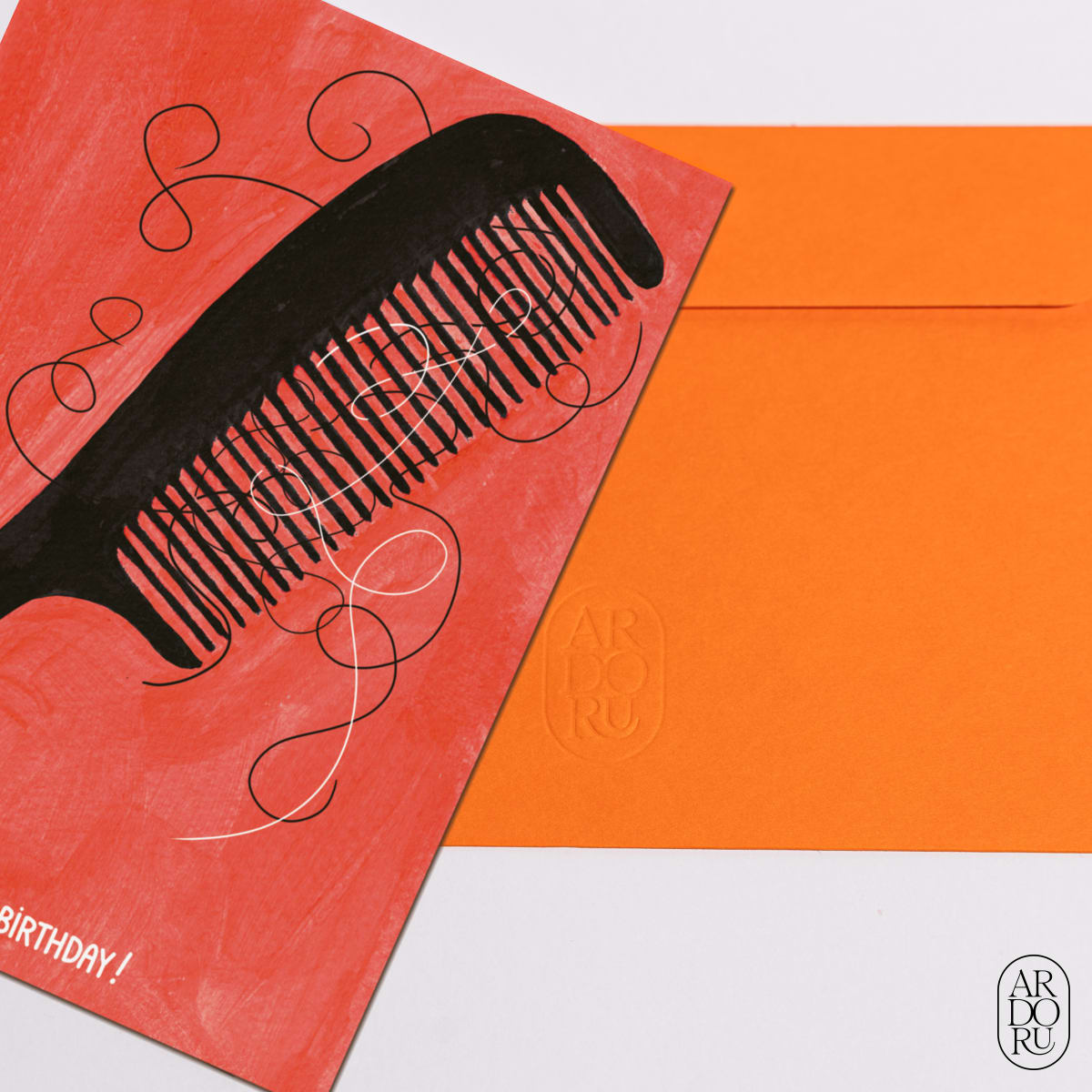 Birthday Keepsake Greeting Card - Gray Hair on Comb