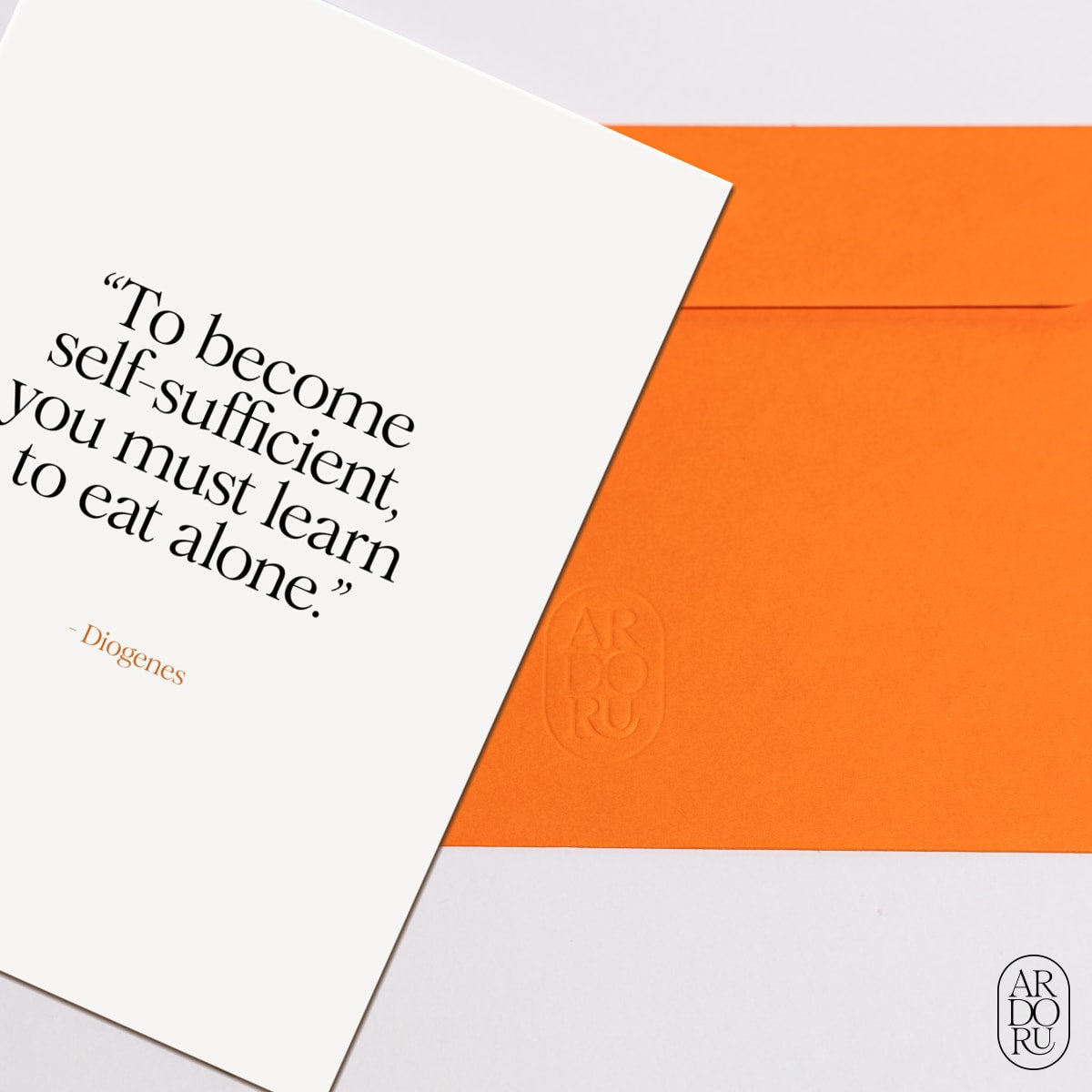 Just Because Keepsake Greeting Card - Wisdom Quote Diogenes