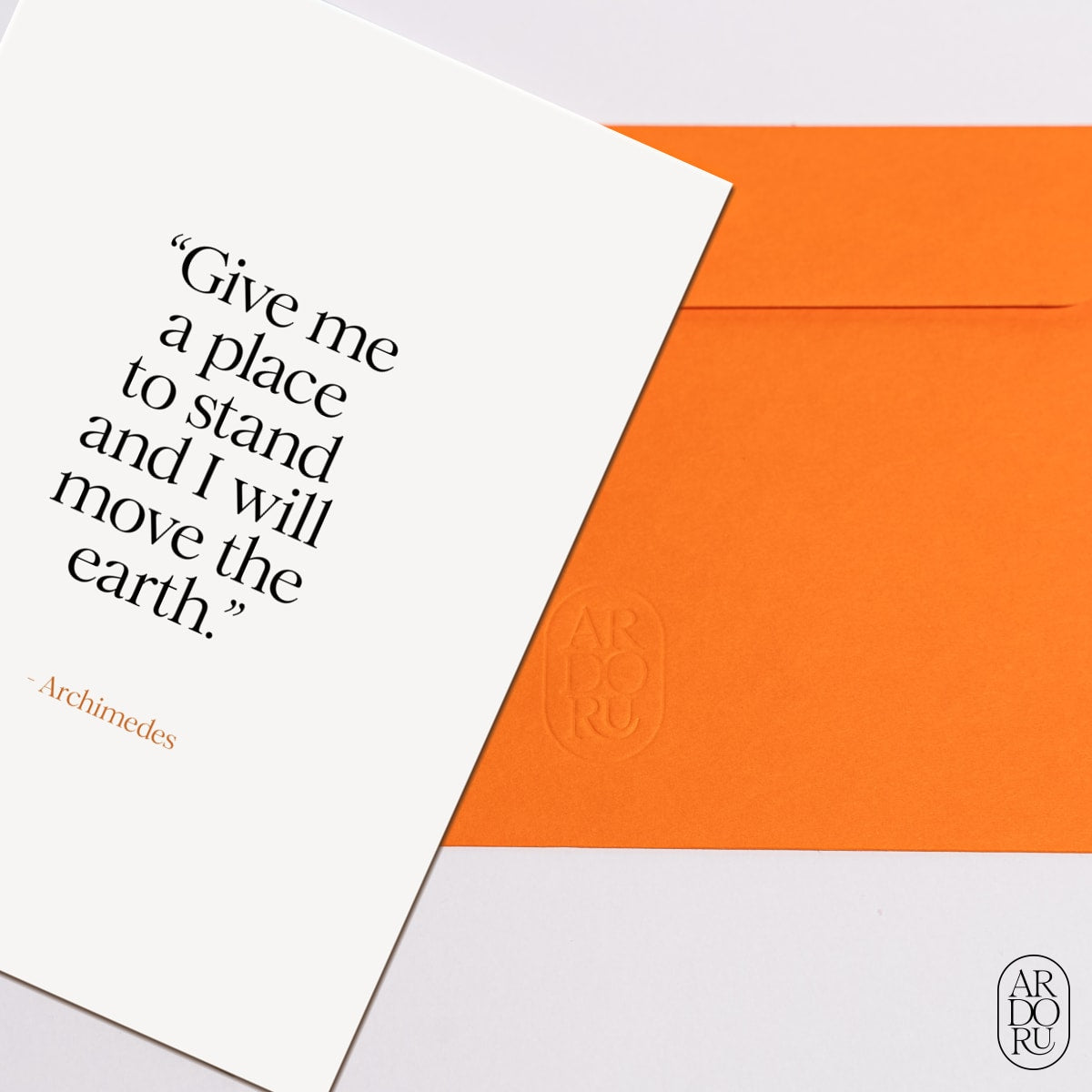 Encouragement Keepsake Greeting Card - Archimedes Quote