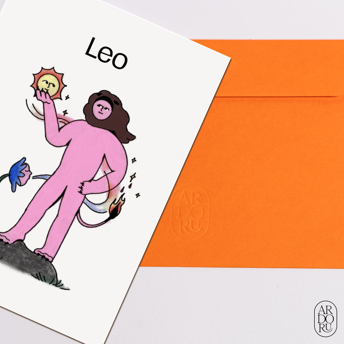 Birthday Keepsake Greeting Card - Zodiac Sign - Leo