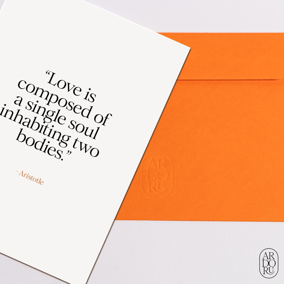 Love Keepsake Greeting Card - Aristotle Quote