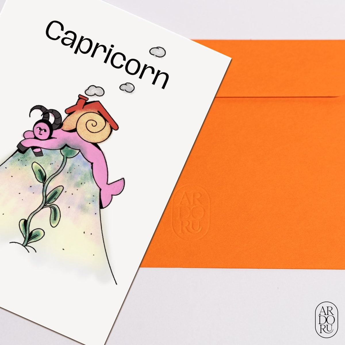 Birthday Keepsake Greeting Card - Zodiac Sign - Capricorn