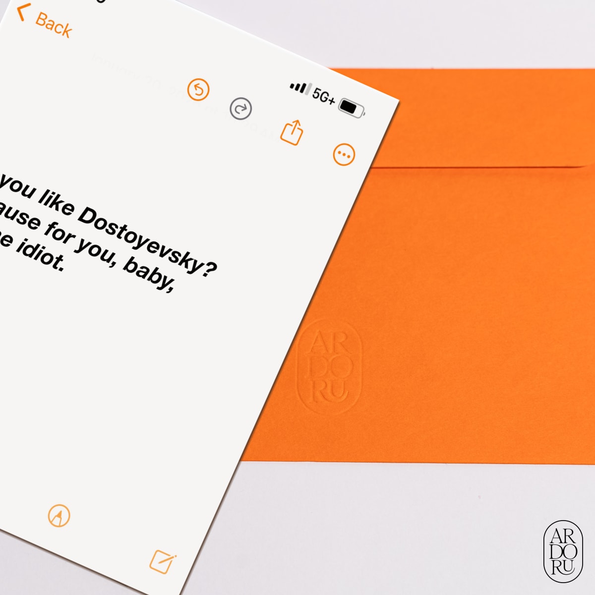 Love Keepsake Greeting Card - Dostoevsky Funny Idiot