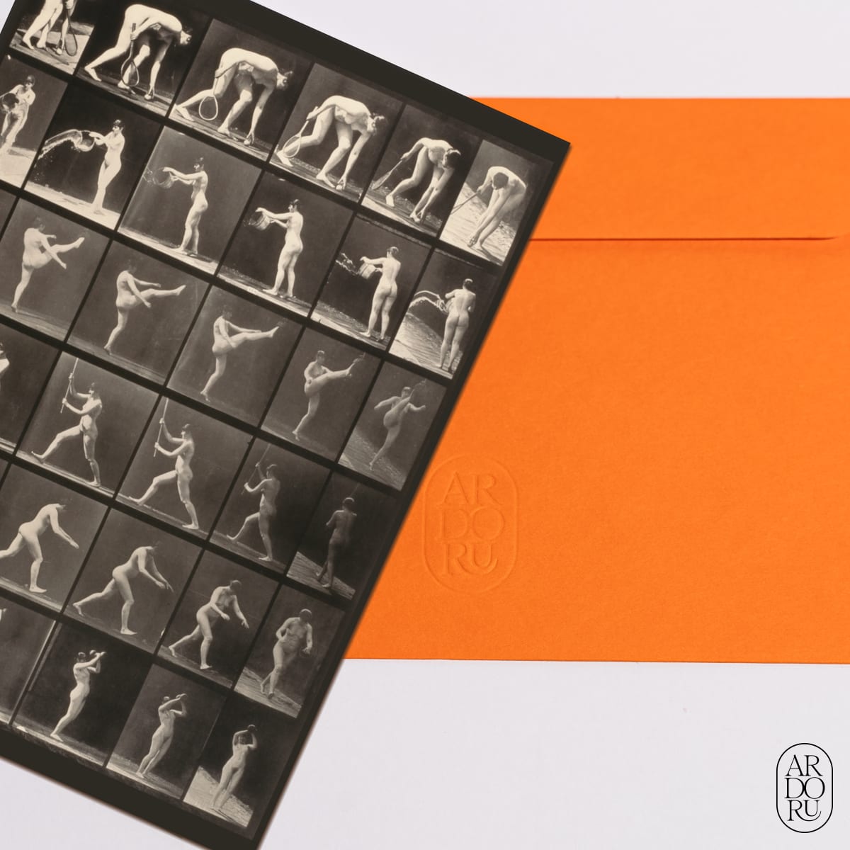 Animal Locomotion (plate 326) (Woman with Tennis Racquet, Throwing Water, etc.) by Eadweard Muybridge