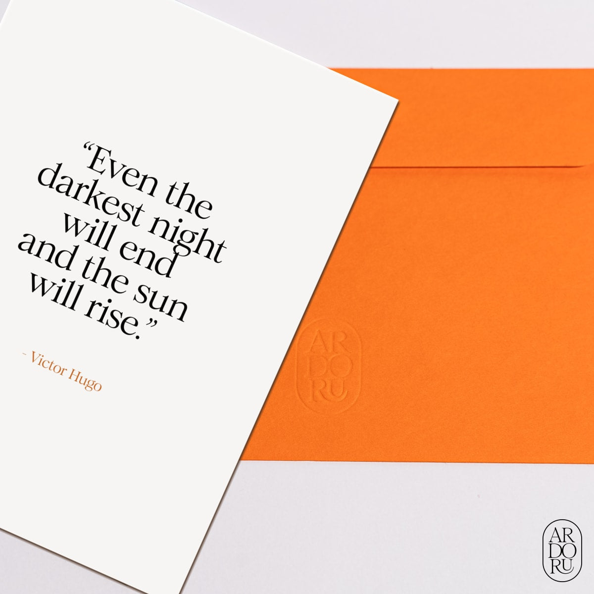 Encouragement Keepsake Greeting Card - Victor Hugo Quote