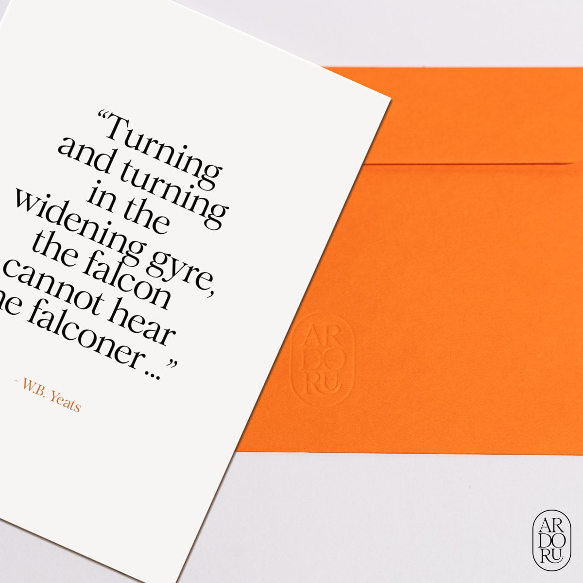 Just Because Keepsake Greeting Card - W.B. Yeats Reflective Poetic Quote