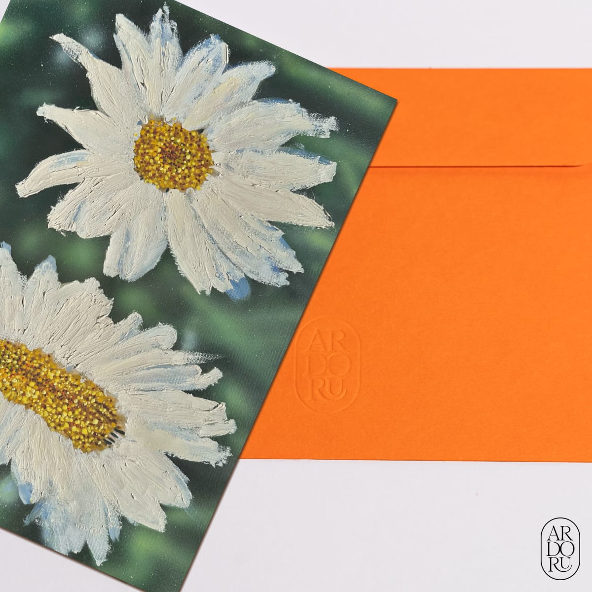 Thinking of You Keepsake Greeting Card - Two Daisies Noah Latif Lamp