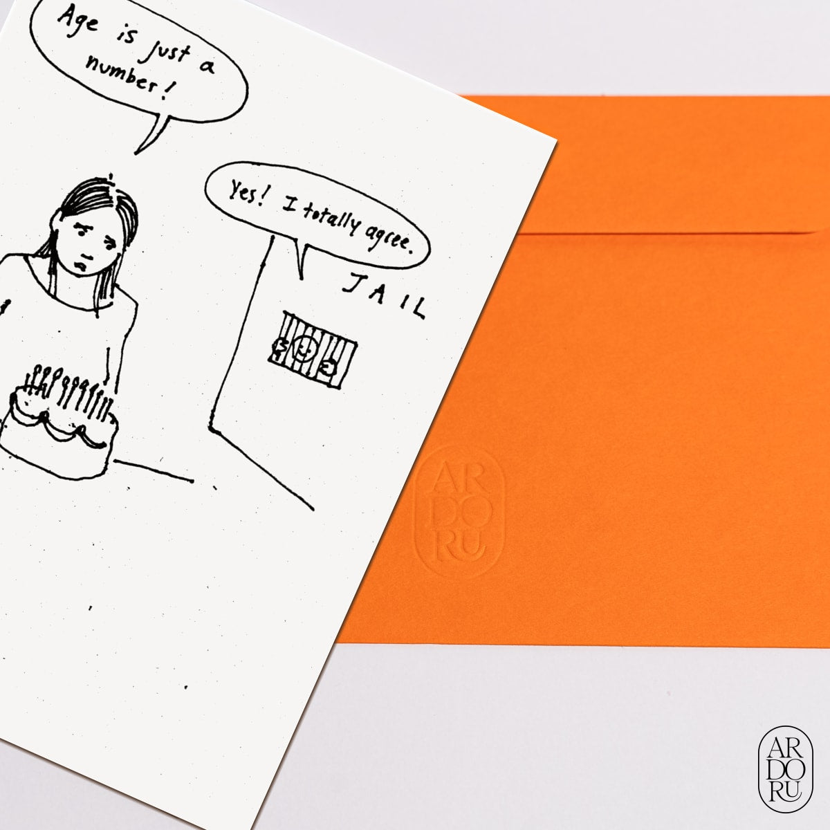 Birthday Keepsake Greeting Card - Nothing But A Number - Funny b-day