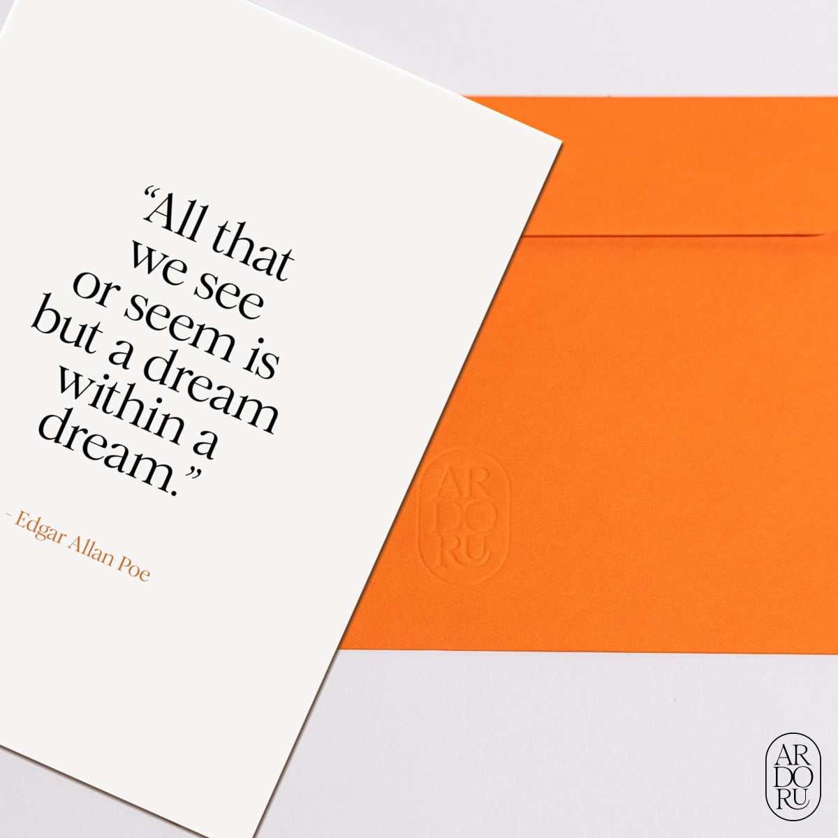 Just Because Keepsake Greeting Card - Edgar Allan Poe Dream Quote