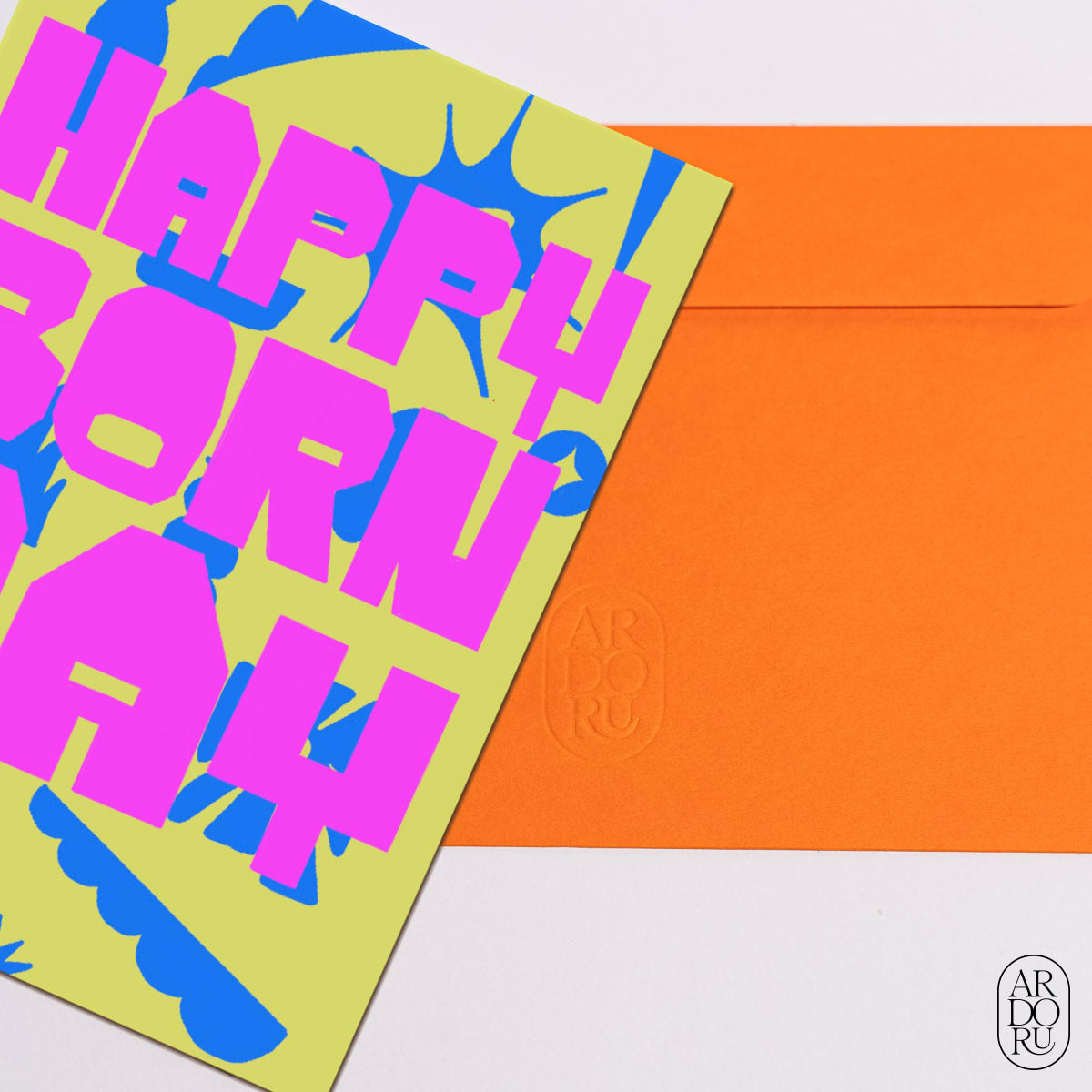 Birthday Keepsake Greeting Card - Happy Born Day Funny Abstract