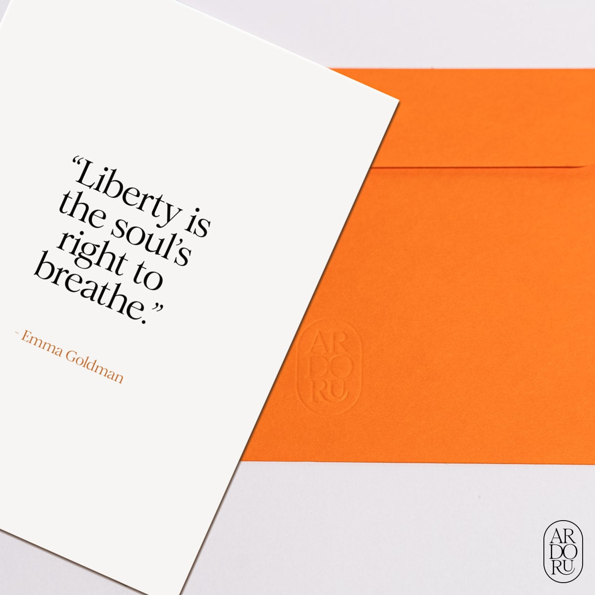 Just Because Keepsake Greeting Card - Emma Goldman Quote