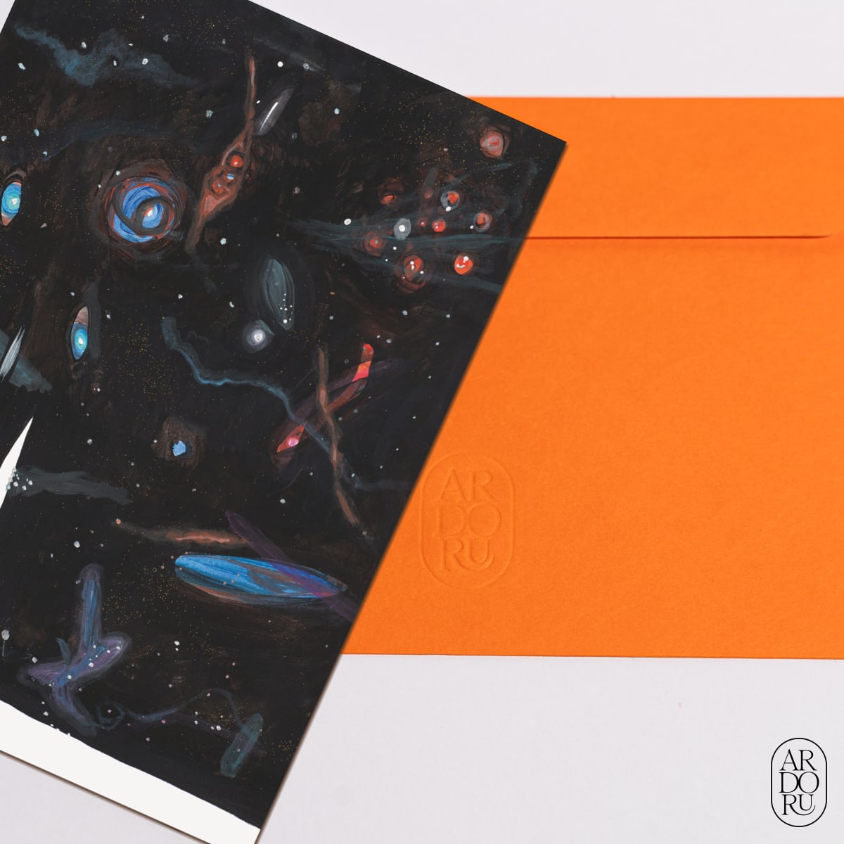 Just Because Keepsake Greeting Card - Cosmic Space Abstract