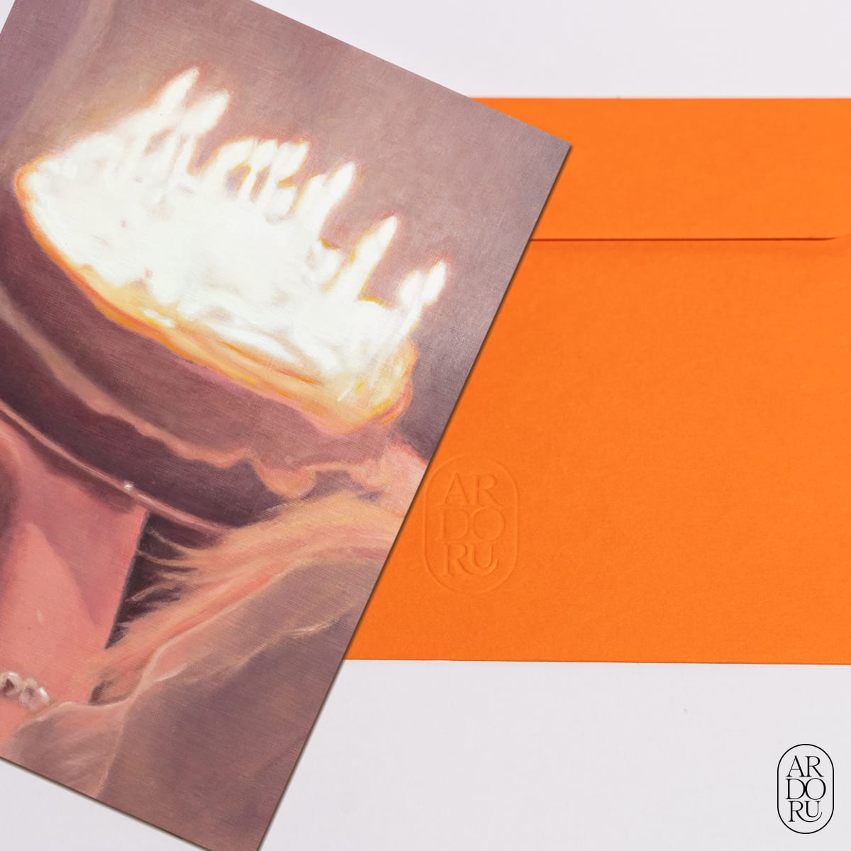 Birthday Keepsake Greeting Card - Hands Holding Cake