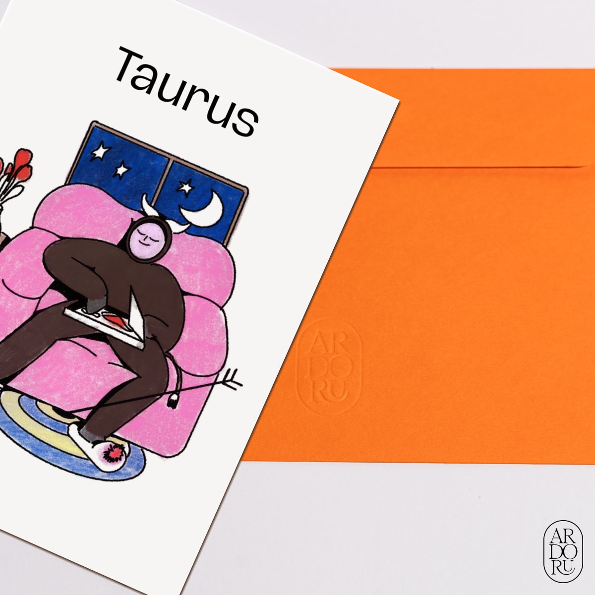 Birthday Keepsake Greeting Card - Zodiac Sign - Taurus
