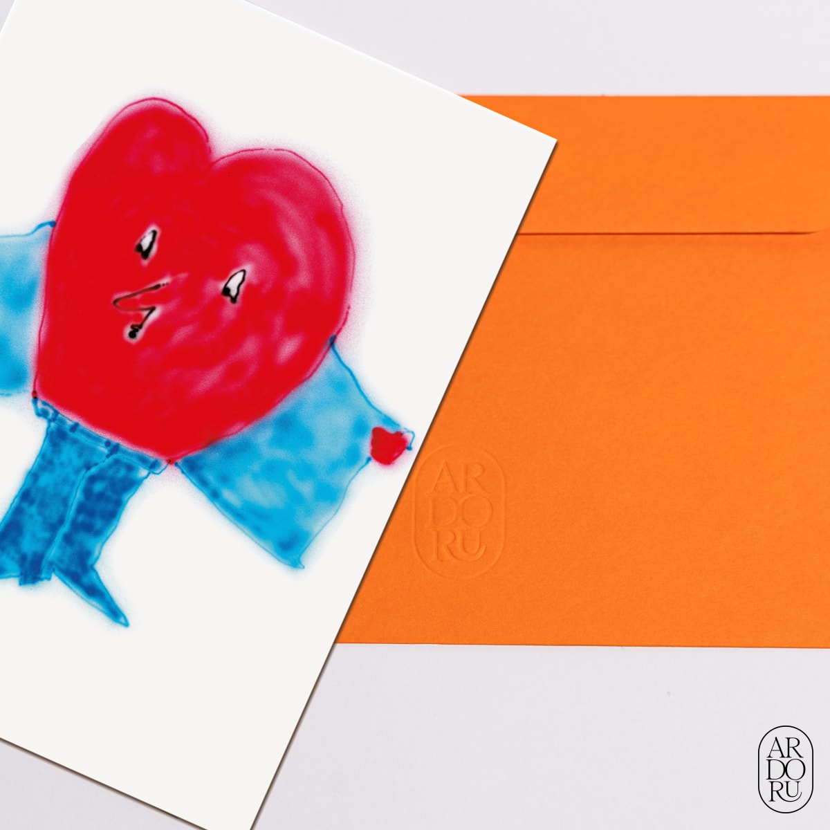 Love Keepsake Greeting Card - Heart Airbrush