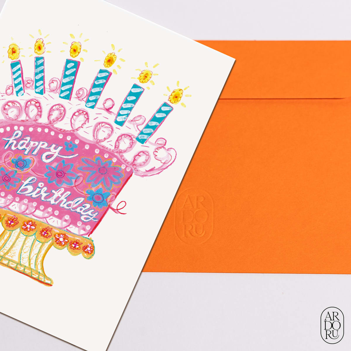 Swirl Birthday Cake by Andrea Reyes