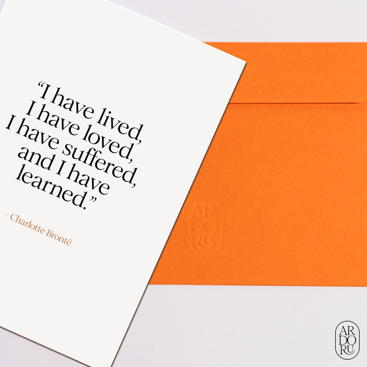 Just Because Keepsake Greeting Card - Charlotte Brontë Growth Quote