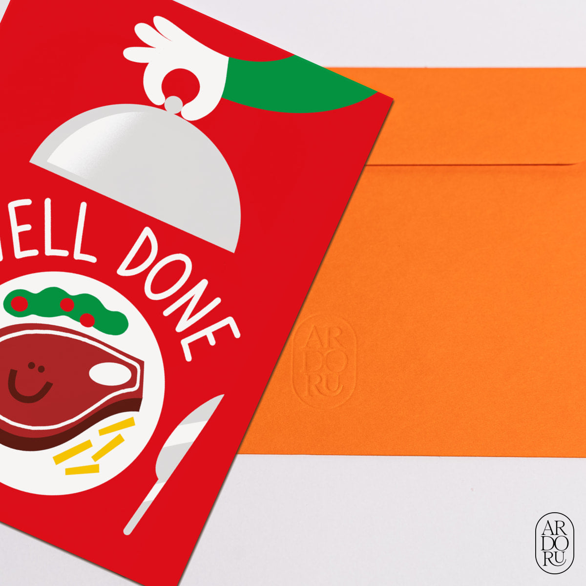 Congratulations Keepsake Greeting Card - Well Done Steak - Dinner
