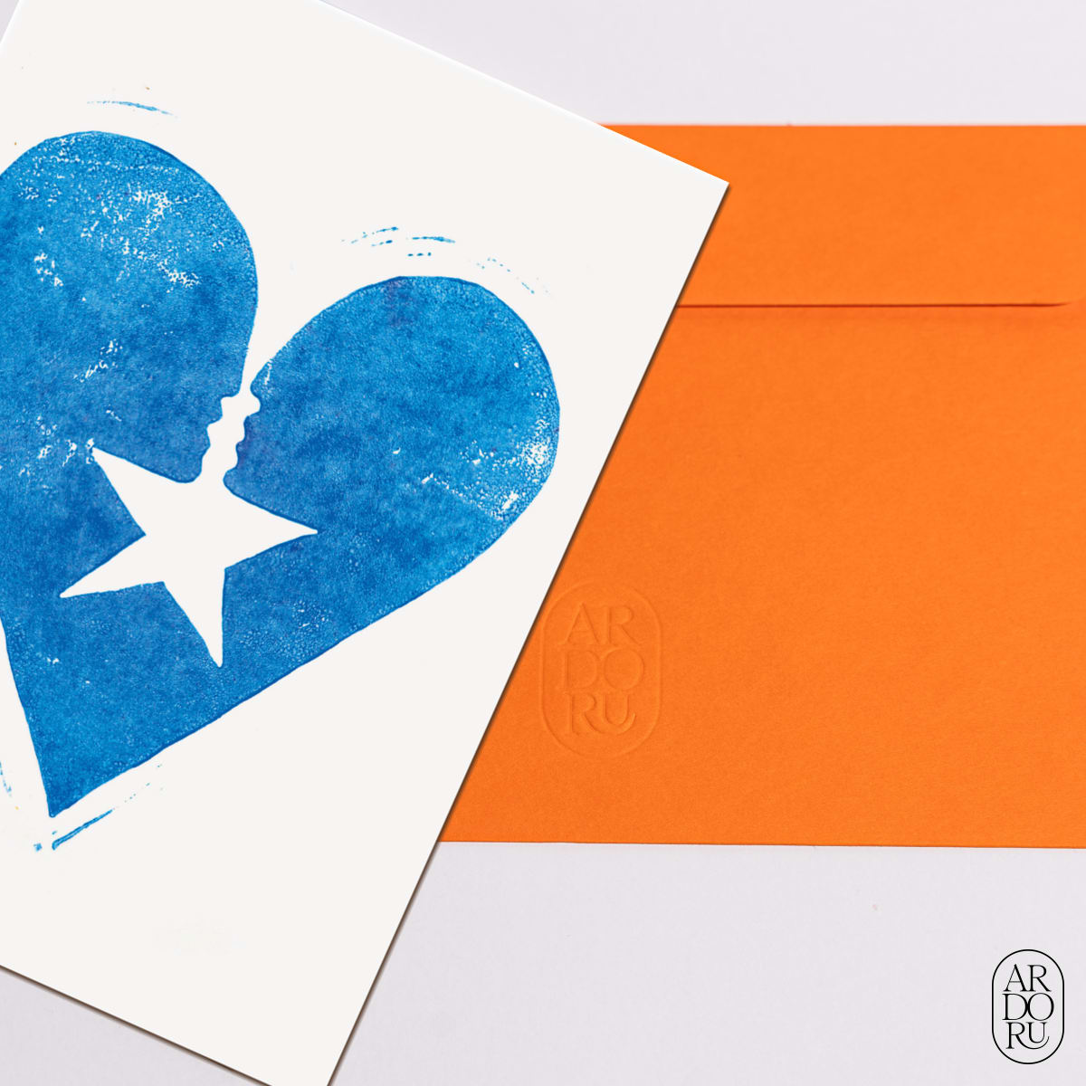 Love Keepsake Greeting Card - One Heart With Two Faces