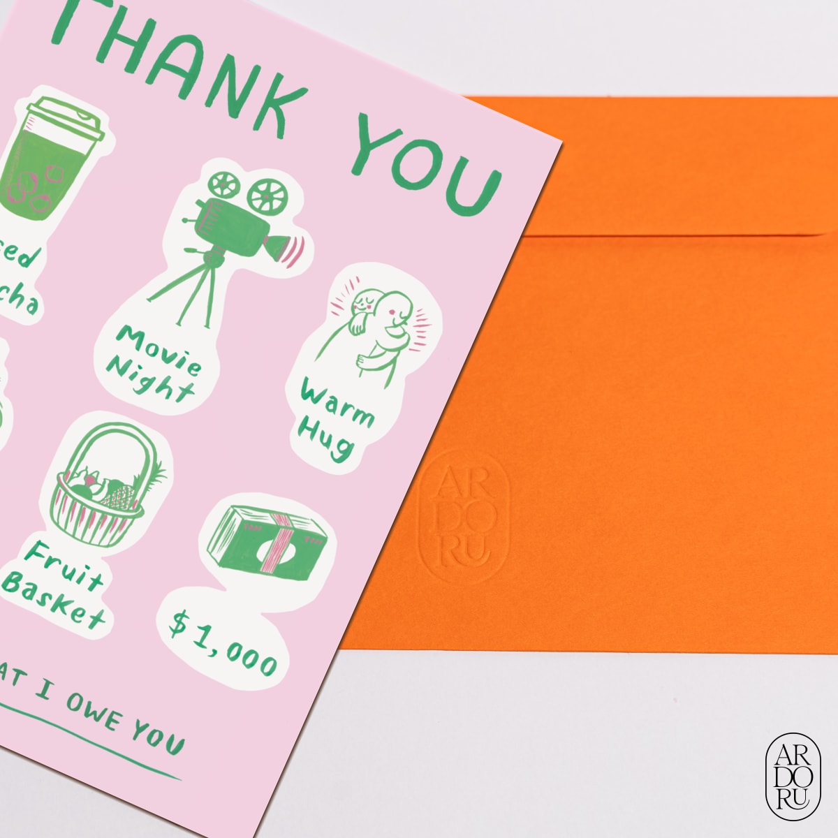 Thank You Keepsake Greeting Card - Choose A Reward