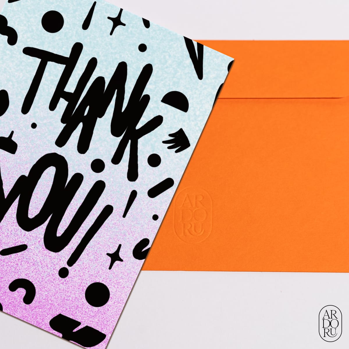 Thank You Keepsake Greeting Card - Typography Text