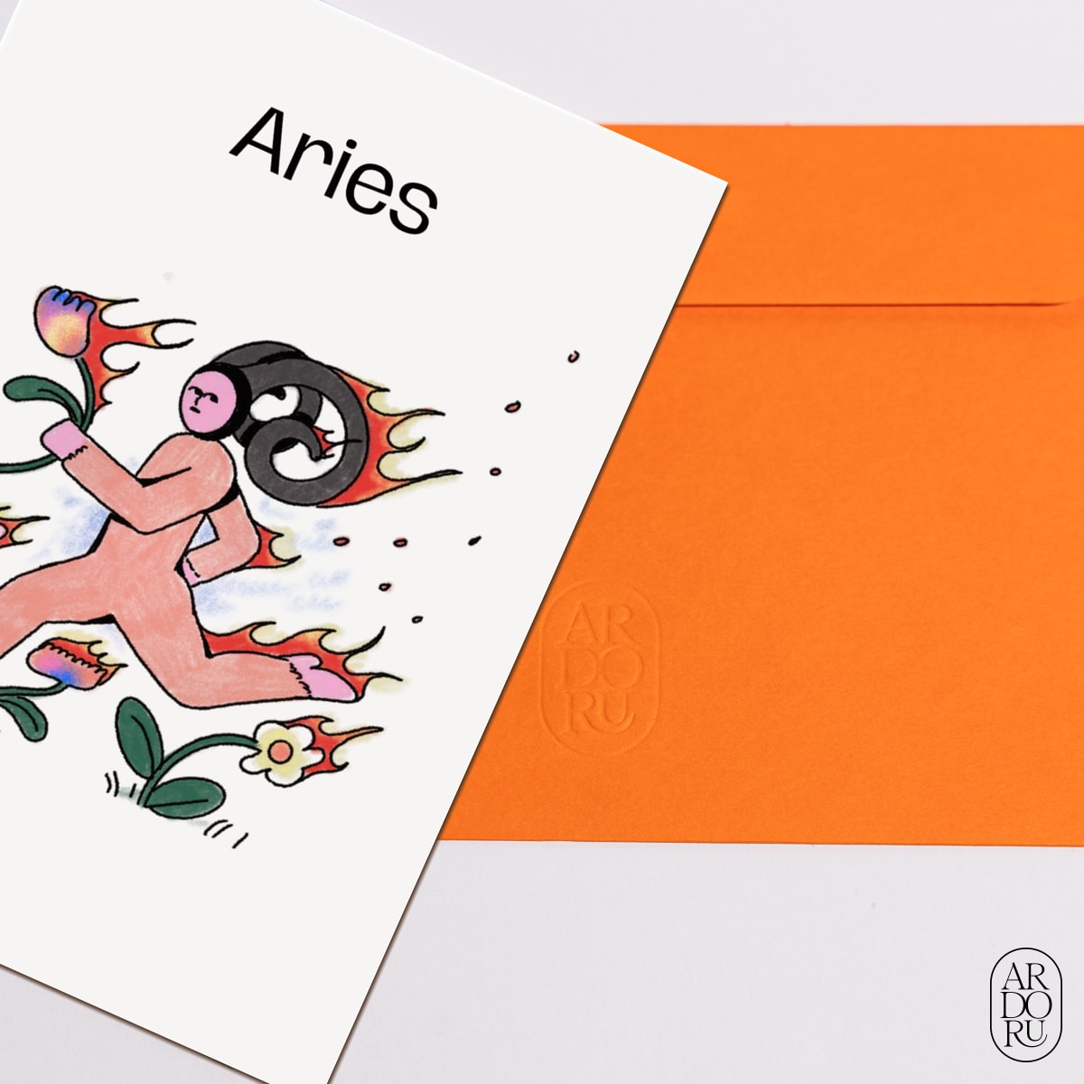 Birthday Keepsake Greeting Card - Zodiac Sign -Aries