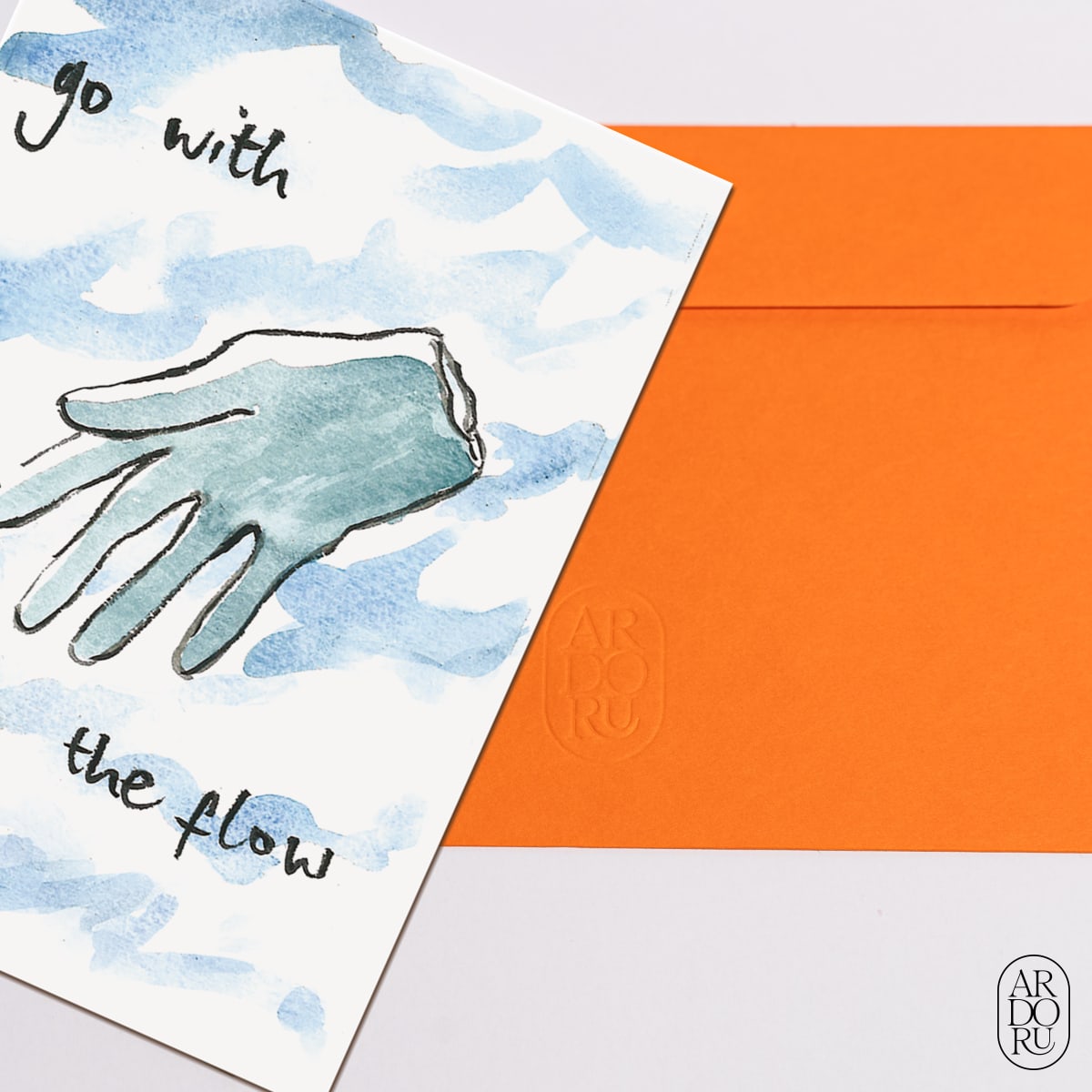 Encouragement Keepsake Greeting Card - Go with the flow